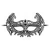 Empress Venetian Lace Mask Negru