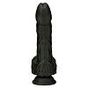 Naked Addiction 23 cm, Vibrator Rotativ și De împingere Negru