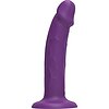 Vibrator Dong 19,5 cm Reîncărcabil IPX7, Compatibil Hamuri Mov