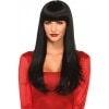 Perucă Bangin Long Straight Neagră Negru