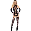 Catsuit Leg Avenue Camigarter Negru XS-L
