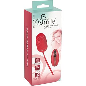 Ou Vibrator Sweet Smile RC Love Ball Roșu Thumb 2