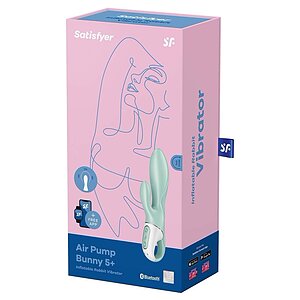 Vibrator Air Pump Bunny 5 Verde Thumb 2