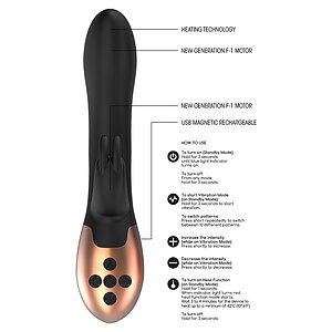 Vibrator Rabbit Heating Opulent Negru Thumb 7