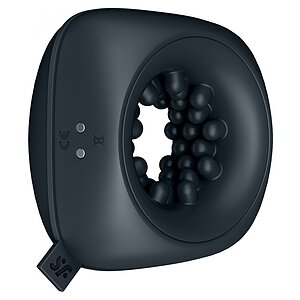 Masturbator Cu Vibrații Ring Stroker Negru Thumb 1