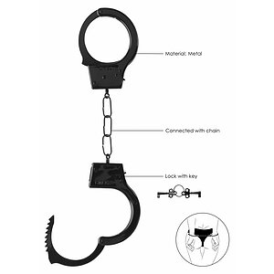 Ouch Beginners Handcuffs Negru Thumb 1