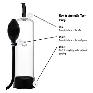 Hidden Desire Rising Star — Pompă Manuală Discretă 18 cm Negru Thumb 4