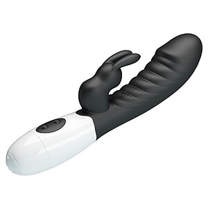 Pretty Love Naughty Bunny – Dublu Stimulator, 30 Moduri Negru Thumb 4