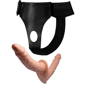 Debra Strap-On Dublu Realist, Ham Reglabil 15/18 cm Thumb 1