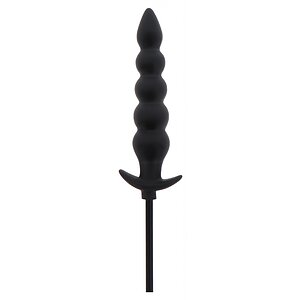 Plug Anal Gonflabil Striat Negru | 18.5–23 cm Thumb 3