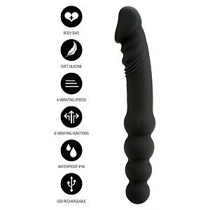 Hidden Desire Dublu Vibrator Anal 8+5 Moduri Negru Thumb 7