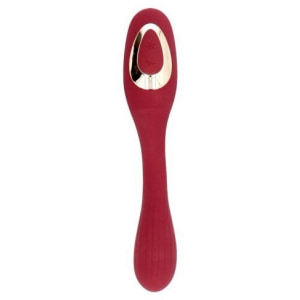 Red Shape Stimulator Duo Punct-G și Clitoris Reîncărcabil Roșu Thumb 1