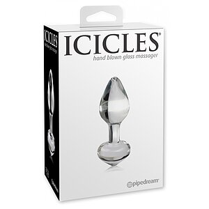 Anal Plug Sticlă Icicles No.44 Transparent Thumb 1