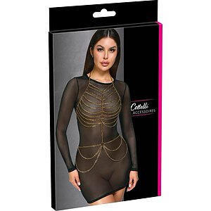 Cottelli Collection – Lanț De Corp Aurit Sofisticat Auriu Thumb 5