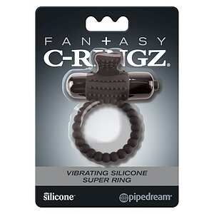 Inel cu Vibrații Fantasy C-Ringz Silicon Negru Thumb 2