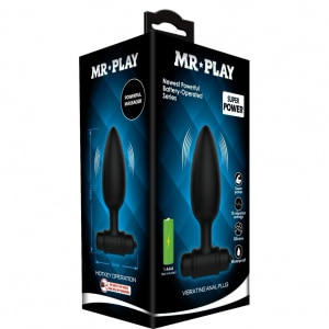 Debra Plug Anal Vibrant 10 Funcții, Flared — Negru Thumb 8
