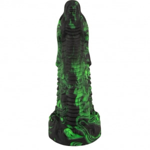 Beasty Lizard Peak — Dildo Din silicon Lichid cu Ventuză 22 cm Verde Thumb 5
