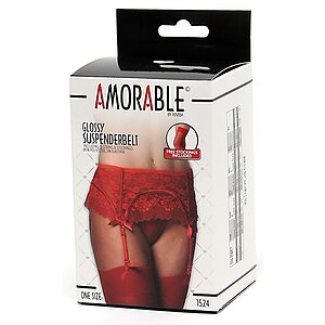 Portjartier Cu Dresuri Amorable Sophia Roșu S-L Thumb 2