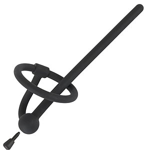 Penis Plug Wet Play With Stop Negru Thumb 2