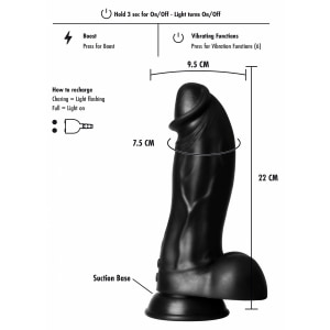Monstru Preistoric Vibrant 22 cm – 9 Moduri, Reîncărcabil Negru Thumb 10