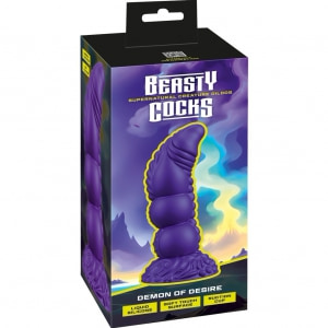 Demonul Dorinței — Dildou siliconic 22,5 cm cu Ventuză Mov Thumb 8