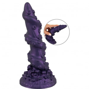 Octopus Prime — Dildo Din silicon Lichid, Ventuză 20.2 cm Mov Thumb 1