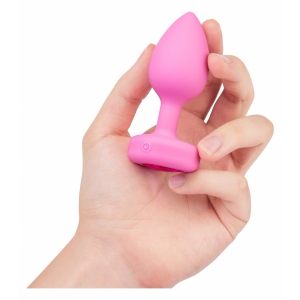 Plug Anal B-Vibe cu Inimă - 15 Moduri, 6 Nivele Roz Thumb 4