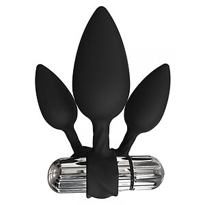 Set Anal Training Plugs Vibe Negru Thumb 1