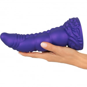 Demonul Dorinței — Dildou siliconic 22,5 cm cu Ventuză Mov Thumb 6