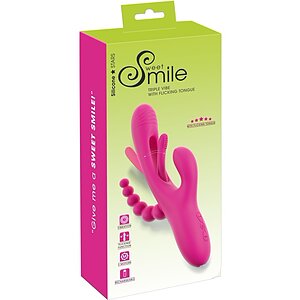 Triple Vibe Flicking – 3 Motoare, 7 Viteze, Reîncărcabil Roz Thumb 7