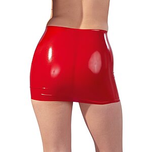 Fustă Latex Mini Skirt Roșu 2XL Thumb 1