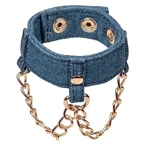 Ride Em Denim Wrist Cuffs Albastru Thumb 1