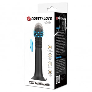 Pretty Love Stellan Vibrator 4 împingeri 4 Rotații Negru Thumb 17