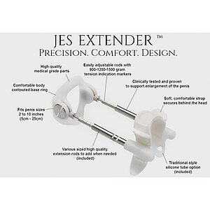 Aparat Mărire Penis Jes Extender Light Thumb 3
