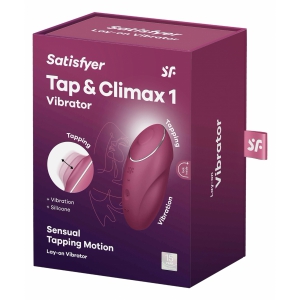 Satisfyer Tap Climax 1 Roșu 11 Vibrații + 11 Tapping Thumb 12