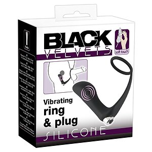 Vibrator Anal Cu Inel Black Velvets Negru Thumb 7