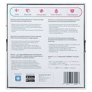 Gemini App-Controlled Vibrating Nipple Clamps Roz Thumb 6