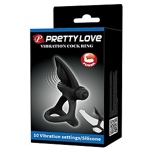 Pretty Love Inel Vibrant Negru, 10 Moduri Silențioase Thumb 7