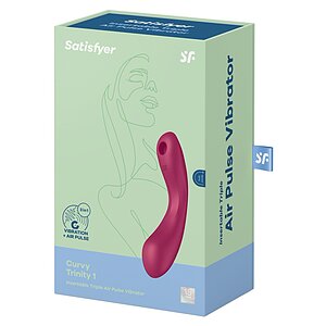 Vibrator Satisfyer Curvy Trinity 1 Roșu Thumb 9