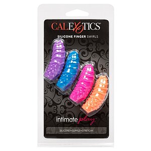 Set 4 Stimulatoare Silicone Finger Swirls Multicolor Thumb 3