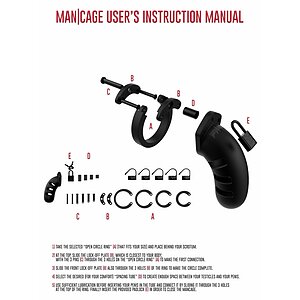 Cușcă de Castitate Man Cage Silicon Model 21 Negru Thumb 3