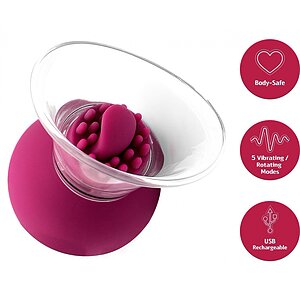 Pompă Rotativă și Vibrantă 5 Moduri Roz Thumb 3