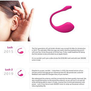 Vibrator Lovense Lush 2 Wearable Roz Thumb 1