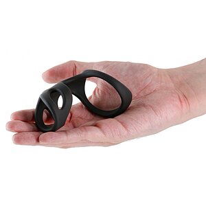 Renegade Boost Black Inel Penis Din silicon Negru Thumb 1