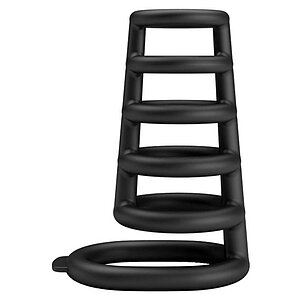 Pretty Love Rodrigo – Inel Erecție silicon, 6 Inele Negru Thumb 2