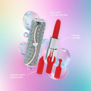 Tiffany Ruj Vibrator 5 Moduri Discret Reîncărcabil Roșu Thumb 8