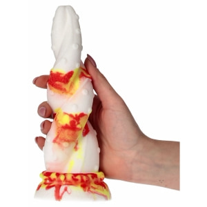 Jafarlo Monster – Dildo Din Silicon cu Ventuză Roșu Thumb 4