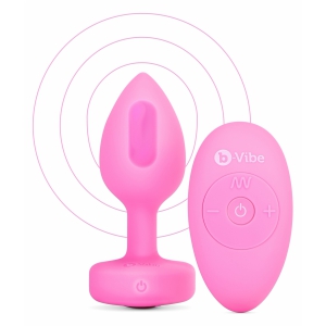 Plug Anal B-Vibe cu Inimă - 15 Moduri, 6 Nivele Roz Thumb 1