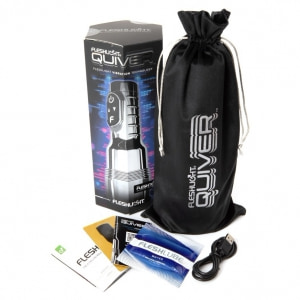 Fleshlight Quiver — Masturbator Vibrant, Reîncărcabil Argintiu Thumb 15