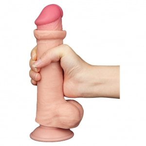 LoveToy Sliding-Skin Realist 20.8 cm Ø4 cm - Ventuză Thumb 7